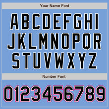 Load image into Gallery viewer, Custom Light Blue Black-Hot Pink Authentic Baseball Jersey