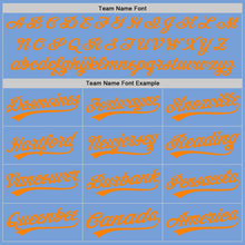 Load image into Gallery viewer, Custom Light Blue Bay Orange Authentic Baseball Jersey