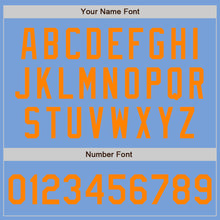 Load image into Gallery viewer, Custom Light Blue Bay Orange Authentic Baseball Jersey