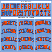 Load image into Gallery viewer, Custom Light Blue Orange-Royal Authentic Throwback Basketball Jersey