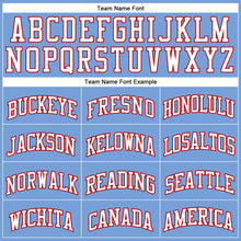 Загрузить изображение в средство просмотра галереи, Custom Light Blue White-Red Authentic Throwback Basketball Jersey