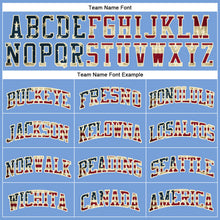 Laden Sie das Bild in den Galerie-Viewer, Custom Light Blue Vintage USA Flag-Cream Authentic Throwback Basketball Jersey