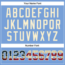 Laden Sie das Bild in den Galerie-Viewer, Custom Light Blue Vintage USA Flag-Cream Authentic Throwback Basketball Jersey