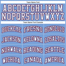 Charger l'image dans la galerie, Custom Light Blue Red Pinstripe White-Royal Authentic Basketball Jersey