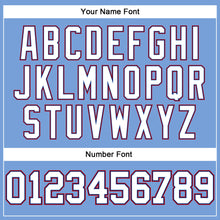 Charger l'image dans la galerie, Custom Light Blue Red Pinstripe White-Royal Authentic Basketball Jersey