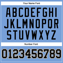 Laden Sie das Bild in den Galerie-Viewer, Custom Light Blue White Pinstripe Black-Old Gold Authentic Basketball Jersey