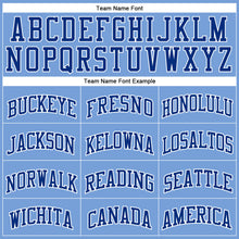 Laden Sie das Bild in den Galerie-Viewer, Custom Light Blue White Pinstripe Royal Authentic Basketball Jersey