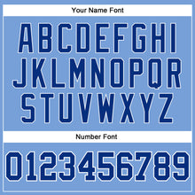 Laden Sie das Bild in den Galerie-Viewer, Custom Light Blue White Pinstripe Royal Authentic Basketball Jersey