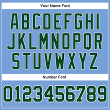 Laden Sie das Bild in den Galerie-Viewer, Custom Light Blue White Pinstripe Green Authentic Basketball Jersey