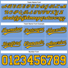 Load image into Gallery viewer, Custom Light Blue Gold-Black Authentic Throwback Basketball Shorts