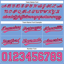 Laden Sie das Bild in den Galerie-Viewer, Custom Light Blue Pink-Black Authentic Throwback Basketball Shorts