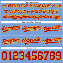 Laden Sie das Bild in den Galerie-Viewer, Custom Light Blue Red-Gold Authentic Throwback Basketball Shorts