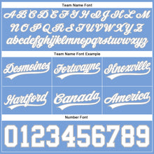 Laden Sie das Bild in den Galerie-Viewer, Custom Light Blue White-Gray Authentic Throwback Basketball Shorts