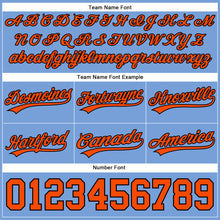 Load image into Gallery viewer, Custom Light Blue Orange-Black Authentic Throwback Basketball Shorts