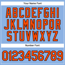 Загрузить изображение в средство просмотра галереи, Custom Light Blue Orange Pinstripe Black Authentic Baseball Jersey