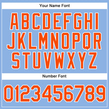 Загрузить изображение в средство просмотра галереи, Custom Light Blue Orange Pinstripe White Authentic Baseball Jersey