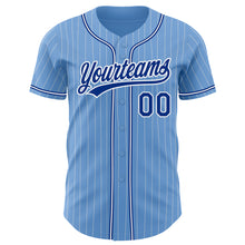 Charger l'image dans la galerie, Custom Light Blue White Pinstripe Royal Authentic Baseball Jersey