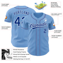Charger l'image dans la galerie, Custom Light Blue White Pinstripe Royal Authentic Baseball Jersey