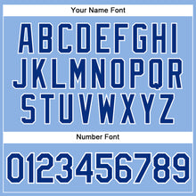 Charger l'image dans la galerie, Custom Light Blue White Pinstripe Royal Authentic Baseball Jersey