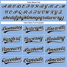 Загрузить изображение в средство просмотра галереи, Custom Light Blue White Pinstripe Black Authentic Baseball Jersey