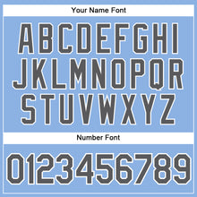 Загрузить изображение в средство просмотра галереи, Custom Light Blue White Pinstripe Steel Gray Authentic Baseball Jersey