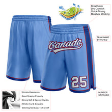 Laden Sie das Bild in den Galerie-Viewer, Custom Light Blue White Royal-Red Authentic Basketball Shorts