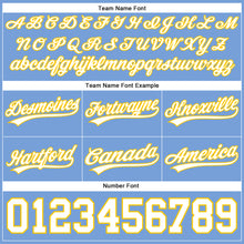 Laden Sie das Bild in den Galerie-Viewer, Custom Light Blue White-Yellow Authentic Basketball Shorts