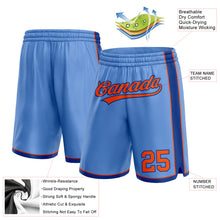 Laden Sie das Bild in den Galerie-Viewer, Custom Light Blue Orange-Royal Authentic Basketball Shorts