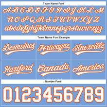 Laden Sie das Bild in den Galerie-Viewer, Custom Light Blue White-Orange Authentic Basketball Shorts