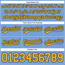 Load image into Gallery viewer, Custom Light Blue Gold-Navy Authentic Basketball Shorts