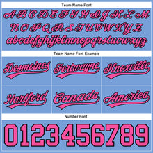 Laden Sie das Bild in den Galerie-Viewer, Custom Light Blue Pink-Black Authentic Basketball Shorts