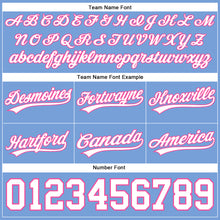 Laden Sie das Bild in den Galerie-Viewer, Custom Light Blue White-Pink Authentic Basketball Shorts