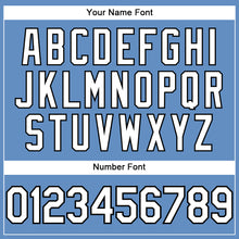 Load image into Gallery viewer, Custom Light Blue White-Black Performance T-Shirt