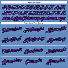 Load image into Gallery viewer, Custom Light Blue Purple-Black Performance T-Shirt