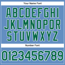 Load image into Gallery viewer, Custom Light Blue Kelly Green-White Performance T-Shirt