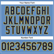 Load image into Gallery viewer, Custom Light Blue Navy-Yellow Performance T-Shirt