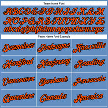 Load image into Gallery viewer, Custom Light Blue Orange-Black Performance T-Shirt