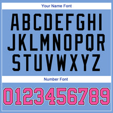 Загрузить изображение в средство просмотра галереи, Custom Light Blue Pink-Black Authentic Throwback Basketball Jersey