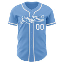 Загрузить изображение в средство просмотра галереи, Custom Light Blue White Authentic Baseball Jersey