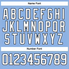 Load image into Gallery viewer, Custom Light Blue White-Black Hockey Lace Neck Jersey