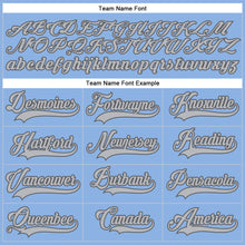 Load image into Gallery viewer, Custom Light Blue Gray-Steel Gray Hockey Lace Neck Jersey