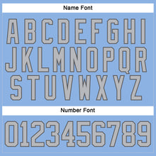 Load image into Gallery viewer, Custom Light Blue Gray-Steel Gray Hockey Lace Neck Jersey