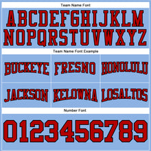 Charger l'image dans la galerie, Custom Stitched Light Blue Red-Black Football Pullover Sweatshirt Hoodie