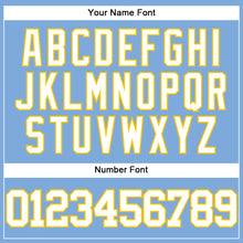 Charger l'image dans la galerie, Custom Light Blue White-Yellow Authentic Baseball Jersey