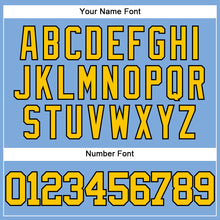 Charger l'image dans la galerie, Custom Light Blue Yellow-Black Authentic Baseball Jersey