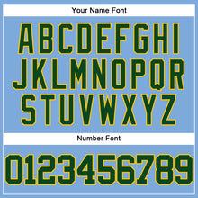 Charger l'image dans la galerie, Custom Light Blue Green-Yellow Authentic Baseball Jersey