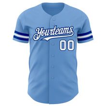 Charger l'image dans la galerie, Custom Light Blue White-Royal Authentic Baseball Jersey