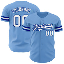 Charger l'image dans la galerie, Custom Light Blue White-Royal Authentic Baseball Jersey