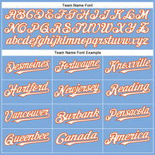 Charger l'image dans la galerie, Custom Light Blue White-Orange Authentic Baseball Jersey