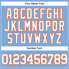 Charger l'image dans la galerie, Custom Light Blue White-Orange Authentic Baseball Jersey